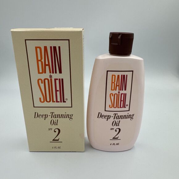 VTG 1988 Bain de Soleil Deep Tanning Oil SPF 2 -HTF -4oz -USA Made Suntan Lotion - Picture 1 of 5